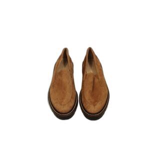 J. Jill camel tan brown leather loafer with chunky sole size 8.5